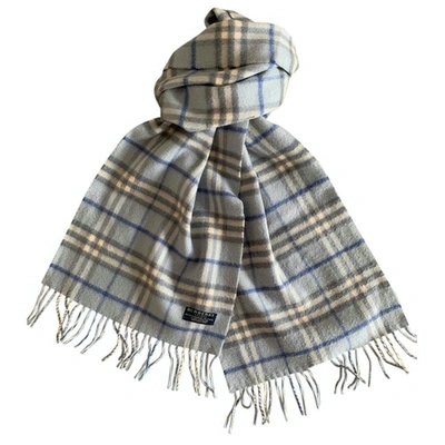 Pre-owned Burberry Cashmere Scarf & Pocket Square In Blue