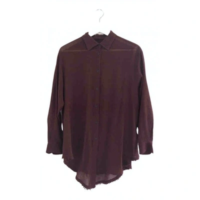 Pre-owned Masscob Wool Blouse In Burgundy