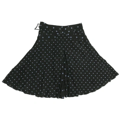 Pre-owned Pringle Of Scotland Silk Mid-length Skirt In Black