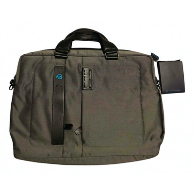 Pre-owned Piquadro Cloth 24h Bag In Grey
