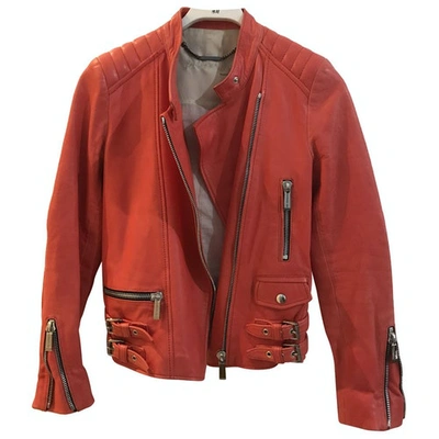 Pre-owned Barbara Bui Leather Jacket In Red