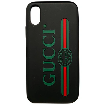 Pre-owned Gucci Black Leather Phone Charms