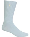 Polo Ralph Lauren Ribbed Crew Socks In Soft Blue