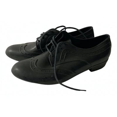 Pre-owned Melissa Lace Ups In Black