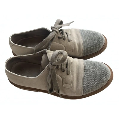 Pre-owned Brunello Cucinelli Lace Ups In Beige