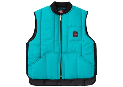 Pre-owned Supreme  Refrigiwear Insulated Iron-tuff Vest Bright Teal