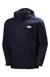 Helly Hansen Dubliner Water & Wind Proof Hooded Jacket In Navy