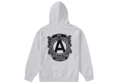 Pre-owned Supreme  Anti Hooded Sweatshirt Ash Grey