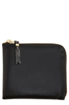 Comme Des Garçons Classic Leather Half Zip Wallet In Black