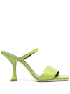 By Far Nayla 85mm Open-toe Sandals In Green