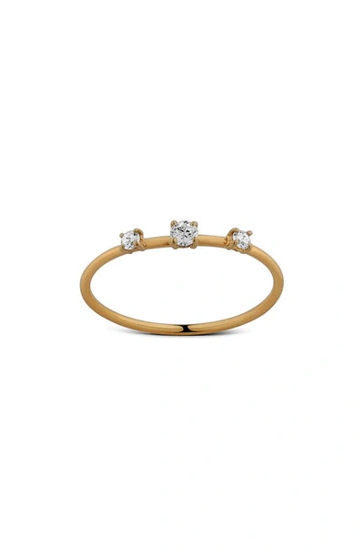 Lana Jewelry Three-stone Diamond Wire Ring In Yellow Gold