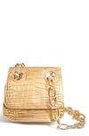 House Of Want We Are Original Vegan Leather Shoulder Bag In Gold Croco