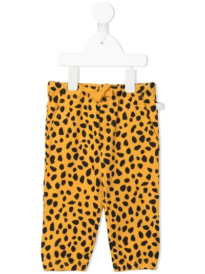 Stella Mccartney Babies' Cheetah-print Organic-cotton Trousers In Orange