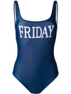 Alberta Ferretti Friday One Piece Swimsuit In Blue