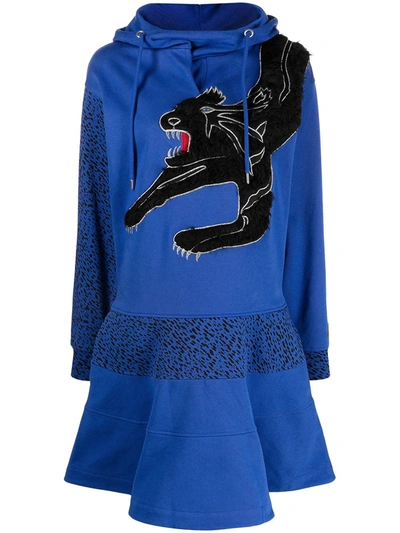 Kenzo X Kansai Yamamoto Black Puma Dress In Blue