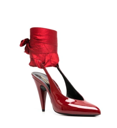 Saint Laurent Flat Shoes In Rosso