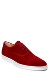 Santoni Durbin Derby Sneaker In Rust Suede