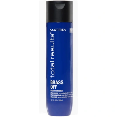 Matrix Total Results Brass Off Brunette Neutralising Blue Shampoo For Lightened Brunette Hair 300ml In White