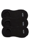 Ugg Stella 3-pack No-show Socks In Black