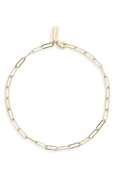 Melinda Maria Lily Chain Link Bracelet In Gold