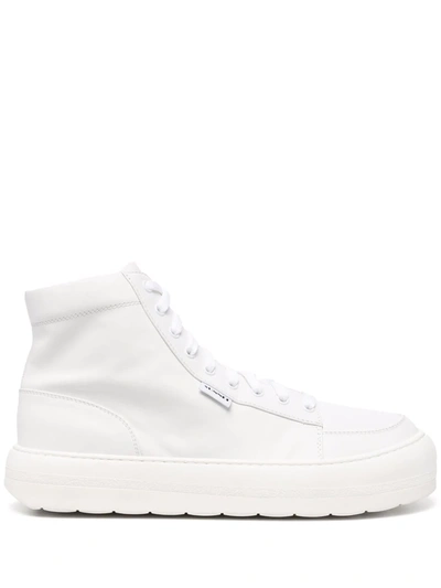 Sunnei White Leather Dreamy High-top Trainers