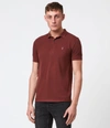 Allsaints Mens Reform Ss Polo In Burgundy Red