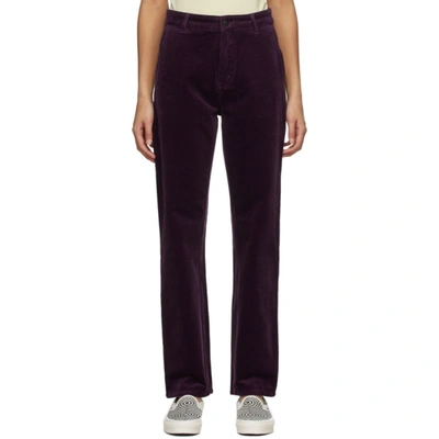 Carhartt Purple Pierce Trousers In Boysenberry
