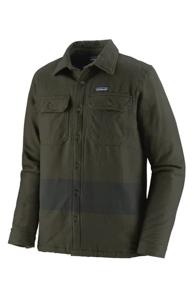 Patagonia 'fjord' Flannel Shirt Jacket In Osbg