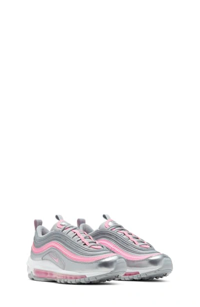 Nike Kids' Air Max 97 Sneaker In Dark Grey/ Camellia/ White