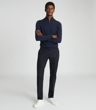 Reiss Pitch Casual Slim Fit Chinos In Navy