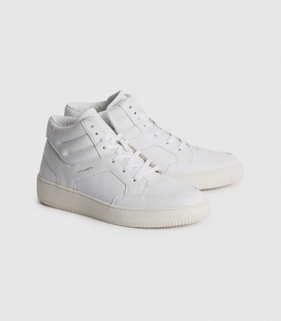 Reiss Leather High-top Trainers In White