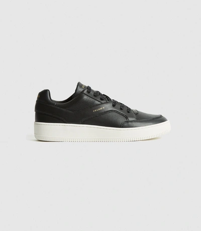 Reiss Leather Trainers In Black