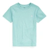 Polo Ralph Lauren Kids' Cotton Jersey Crewneck Tee In Tiki Green Heather