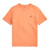 Polo Ralph Lauren Kids' Cotton Jersey Crewneck Tee In Sunset Orange Heather