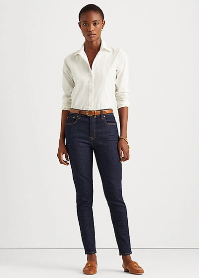 Lauren Petite High-rise Skinny Ankle Jean In Rinse Wash