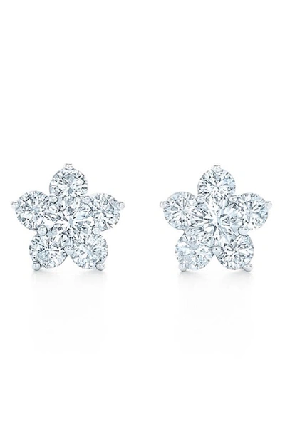 Kwiat Women's Cluster 18k White Gold & Diamond Flower Stud Earrings