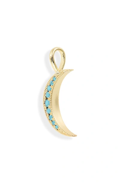 Melinda Maria Double Sided Moon Pendant Charm In Gold