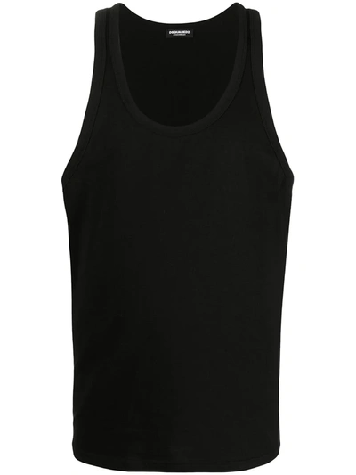 Dsquared2 U-neck Tank Top In Black