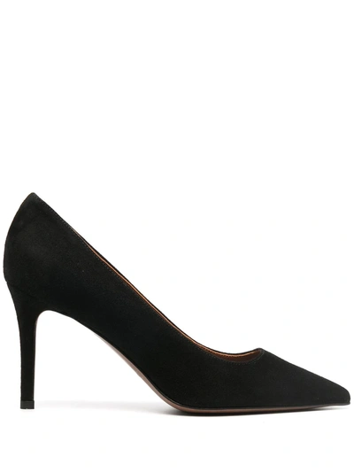 L'autre Chose Pointed Toe Suede Pumps In Black