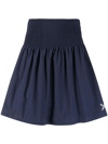 Kenzo Pleated Crispy Tech Mini Skirt In Blue