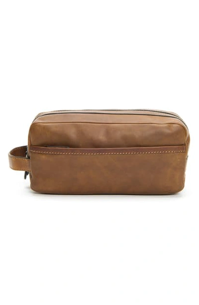 Frye 'logan' Leather Travel Kit In Dark Brown