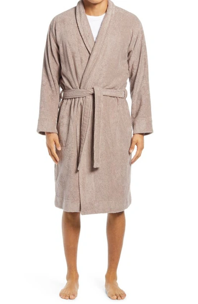 Ugg Turner Ribbed Terry Robe In Adobe