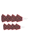 Andy & Evan Assorted 8-pack Family Face Masks In Holiday Plaid