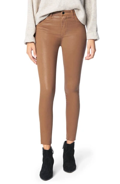 Joe's The Charlie Coated Ankle Skinny Jeans In Maple