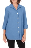 Foxcroft Pandora Non-iron Cotton Shirt In Mountain Blue