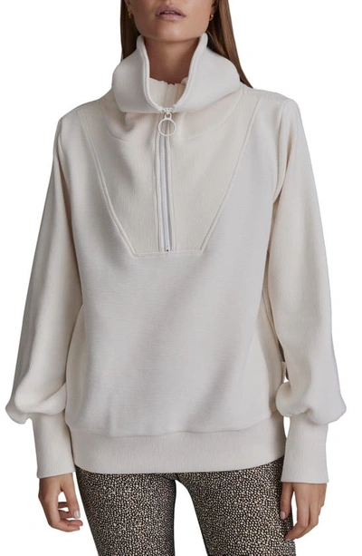 Varley Vine Ottoman Half Zip Pullover In Eggnog