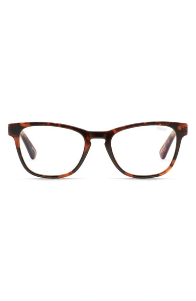 Quay Mini Hardwire 50mm Blue Light Filtering Optical Glasses In Tort/ Gold/ Clear Blue Light