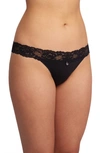 Montelle Intimates Lace Thong In Black