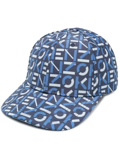 Kenzo Logo-print Baseball Cap In Blue