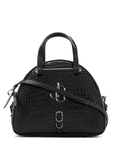 Jimmy Choo Varenne Crocodile-effect Tote In Black